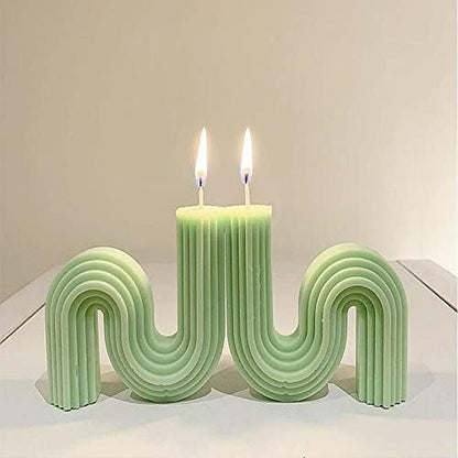 2 Pack 6 inch + 7 inch Twist Candle Molds by ESEENSSiliconeMolds