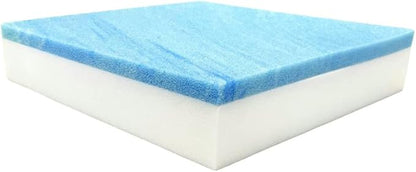 FoamRush 9" x 24" x 24" Gel Memory Foam Bench Cushion Replacement Medium Firm by FoamRush