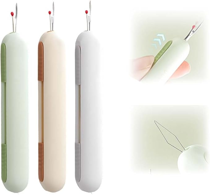 2 in 1 Needle Threader Seam Ripper, Upgraded Sewing Kit Tool by ASFANST