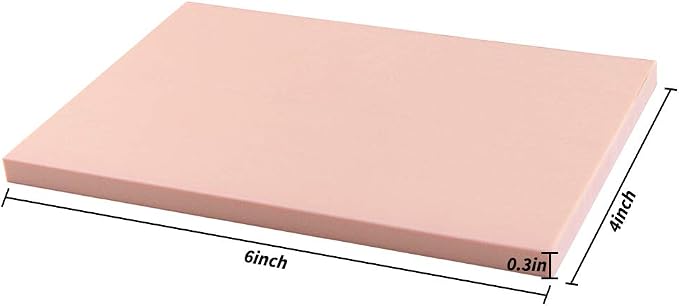 6 Pack 4"x6" Pale Pink Rubber Stamp Carving Blocks Rubber Carved Brick - Image 3