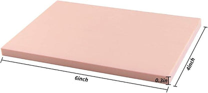 6 Pack 4"x6" Pale Pink Rubber Stamp Carving Blocks Rubber Carved Brick - Image 3