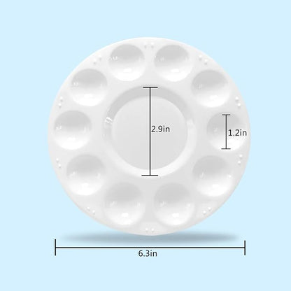Hulameda 80pcs Paint Tray Palettes, Plastic Round Pallets - Image 3