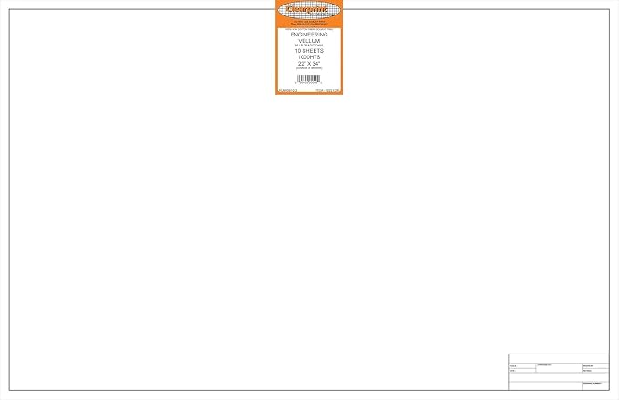 Clearprint 22" x 34" 1000H Design Vellum Sheets by Clearprint