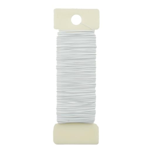HAHIYO 26Gauge White Metal Floral Wire by HAHIYO