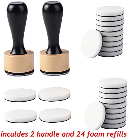 Ink Paints Mixing Blending Tool Mini Round Foam Refills, - Image 2