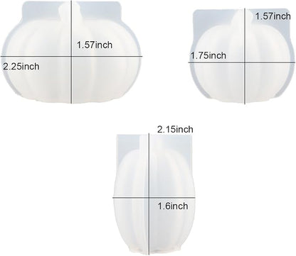 3Pack Mini 3D Pumpkin Molds for Resin, Resin Pumpkin Mold, Pumpkins Silicone - Image 2