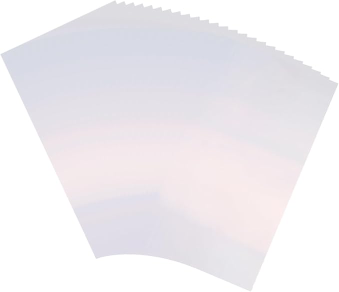 MECCANIXITY 50 Sheets Heat Reactive Foil, 20x29cm Laser Silver Foil Transfer by MECCANIXITY