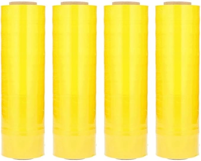 PSBM Yellow Stretch Wrap, 15 Inch x 1476 Feet, 8 Pack, Tinted Pre-Stretched - Image 5