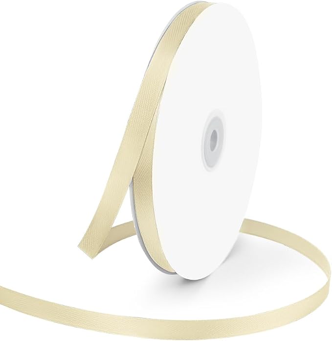3/8" Wide x 100 Yards Single Face Polyester Satin Ribbon, Satin Ribbon by KMERLIFE