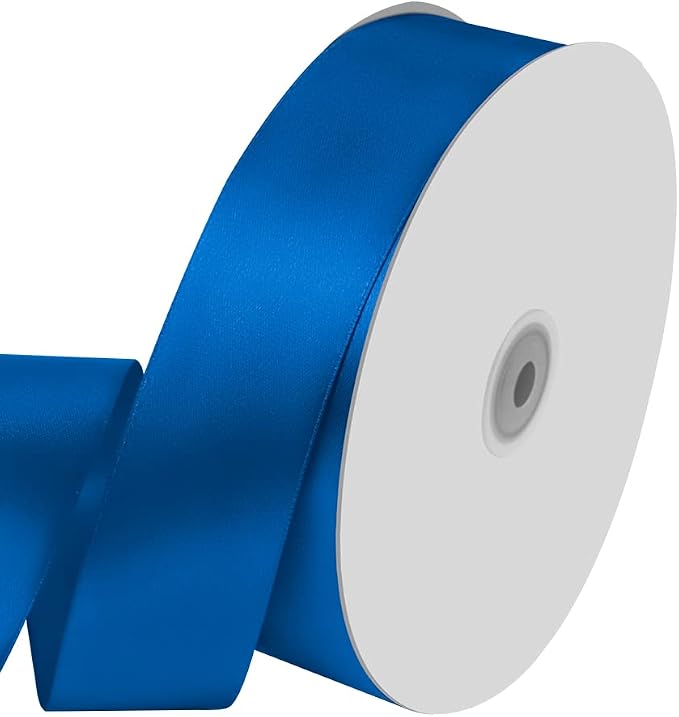 1-1/2" Wide x 100 Yards Single Faced Polyester Royal Blue Satin Ribbon by KMERLIFE