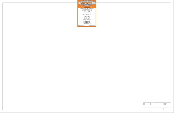 Clearprint 22" x 34" 1000H Design Vellum Sheets by Clearprint