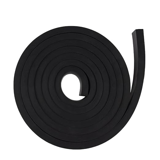 DOBTIM Rubber Strips 1/2" Thick X 1" Wide X 10'Long, Solid Rubber Rolls Use - Image 5