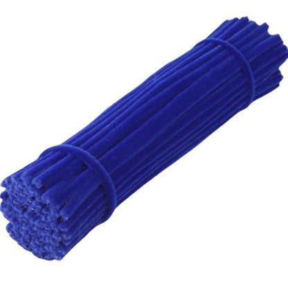 100 Pieces Pipe Cleaners Chenille Stem, Royal Blue Pipe Cleaners Set - Image 5