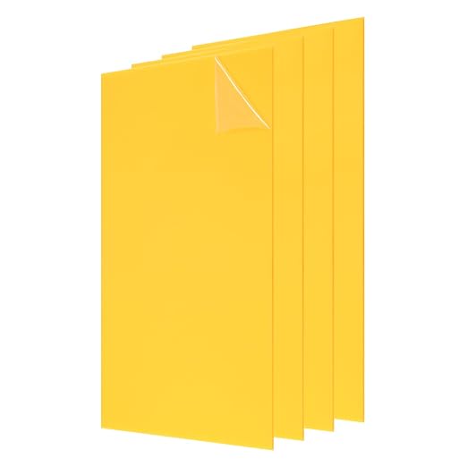 uxcell 4Pcs Acrylic Sheets 12x8 Inch Acrylic Panel 1/8 Inch-3mm Plastic Board by uxcell
