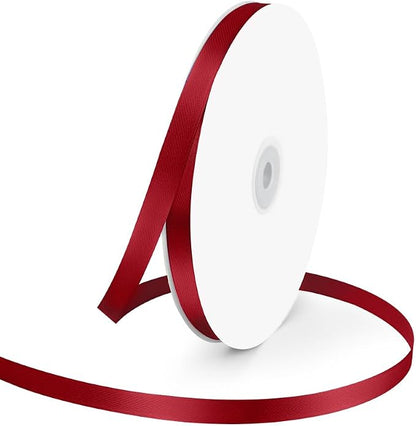 3/8" Wide x 100 Yards Single Face Polyester Satin Ribbon, Satin Ribbon by KMERLIFE