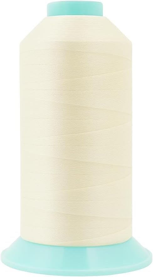 Mandala Crafts Size 207 630D T210 Bonded Nylon Thread Ivory Heavy Duty Sewing by MandalaCrafts