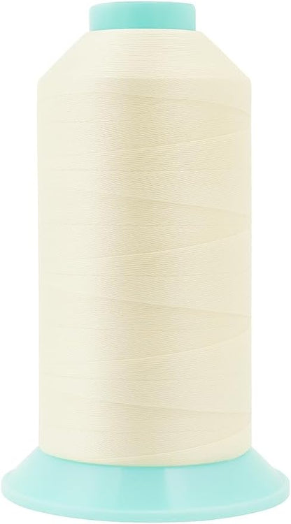 Mandala Crafts Size 207 630D T210 Bonded Nylon Thread Ivory Heavy Duty Sewing by MandalaCrafts