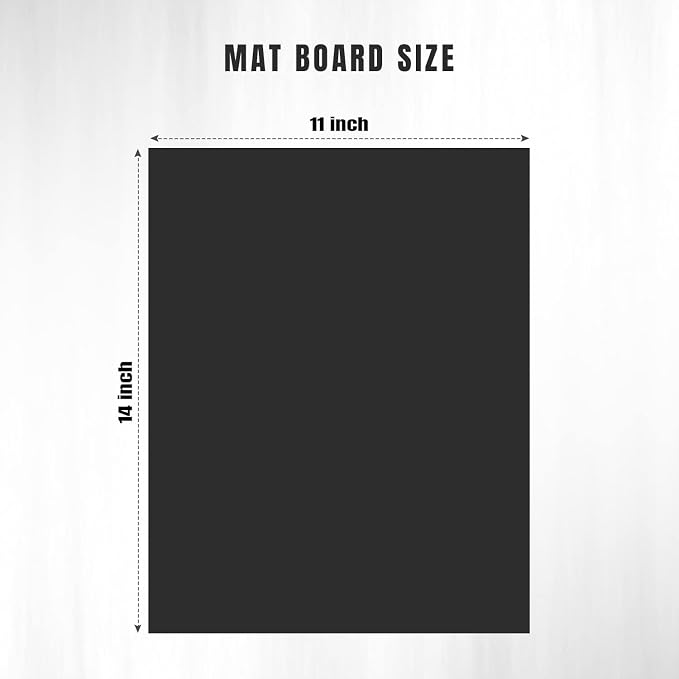 AUEAR, 15 Pack 11x14 Uncut Matte Boards Black Photo Mat Board Great - Image 2