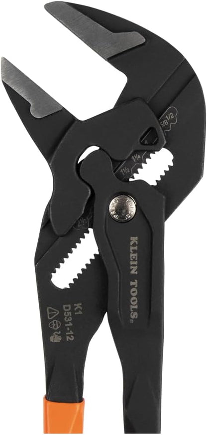 Klein Tools D53112 Compact Plier Wrench, High Leverage Multi-Use Adjustable - Image 9