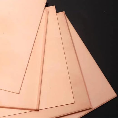 4 Pcs 99.9% Pure Copper Sheet Metal, 18 Gauge Thickness, Double Sided Film - Image 4