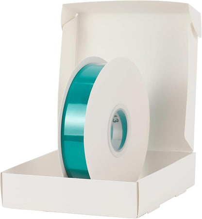 HUIHUANG Teal Blue Ribbon 1 inch x 50 Yards Double-Faced Satin Teal Ribbon - Image 4