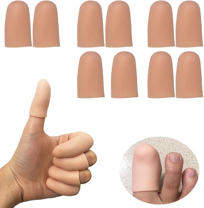 Gel Finger Protectors Finger Caps Silicone Fingertips Protection by Kris-kikomy