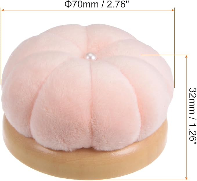 HARFINGTON Wooden Base Needle Pincushions Japanese Style Pin Cushions Round Pin - Image 2