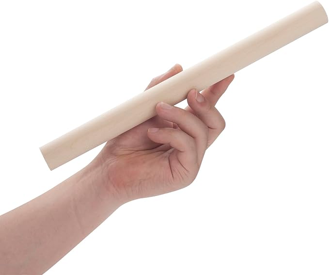 Wooden Dowel Rods Wood Dowels for Crafts, Thick Macrame Dowels, Unfinished Hard - Image 3