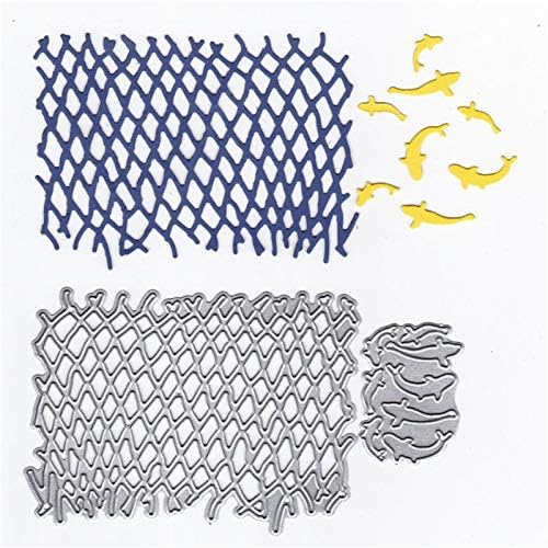 Metal Irregular Fishing Net Cutting Dies, Summer Fish Die Cuts Embossing by ABTOLS