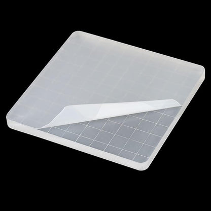 PATIKIL 4" x 4" Acrylic Stamp Block, 2 Pack Clear Stamping Block - Image 5