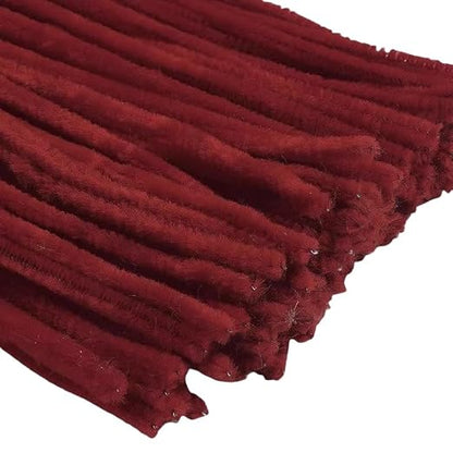 300 Pieces Pipe Cleaners Chenille Stem, 3 Burgundy Red Color Pipe Cleaners Set - Image 2