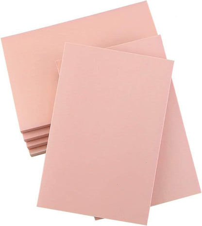 6 Pack 4"x6" Pale Pink Rubber Stamp Carving Blocks Rubber Carved Brick by Oopsu
