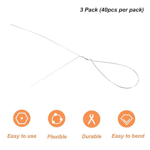 PATIKIL 32 Inch 24 Gauge Floral Stem Wire, 3 Pack/120 Pieces Bouquet Stem Paper - Image 3