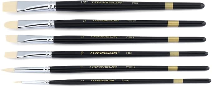 Transon Paint Brush Set 6pcs Art Painting Flexible Bristle - Image 6