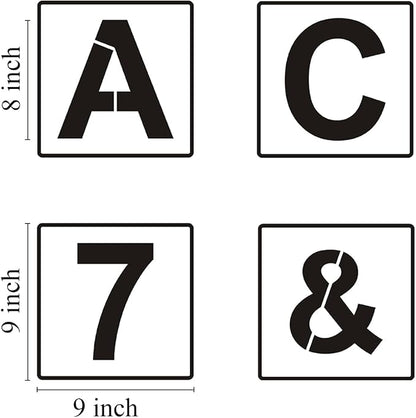 Alphabet Letter and Number Stencils 9 Inch - Image 4