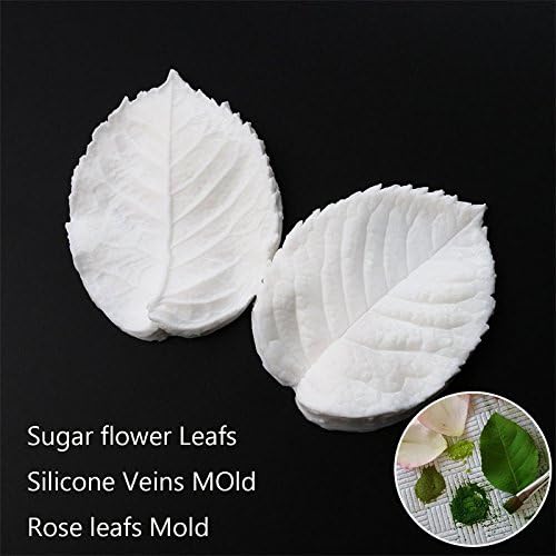 KALAIEN Leaf Petal Veiner Gum Paste Mold Sugar Craft Tools Rose Flower Leaf - Image 8