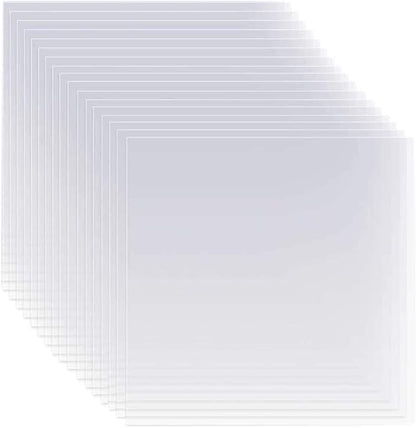 30 Pack 4 Mil Blank Stencil Sheets, 12 x 12inch Clear Mylar Blank Stencils by EGOSKY