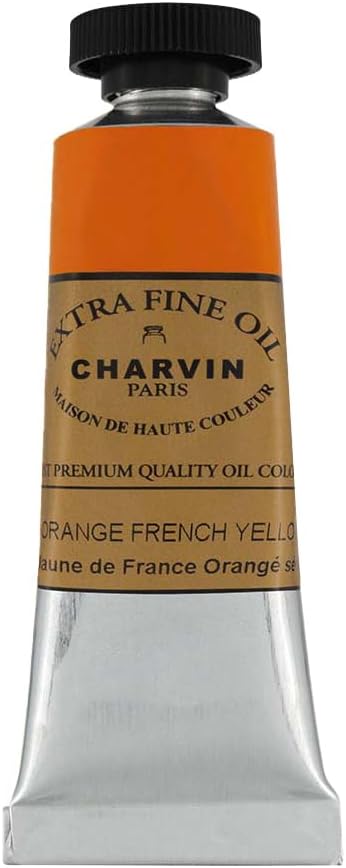 Charvin Extra Fine Oil Paint, French Yellow Orange 20 ml - Image 2