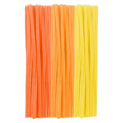 300 Pieces Pipe Cleaners Chenille Stem, 3 Gradient Orange Yellow Pipe Cleaners - Image 2