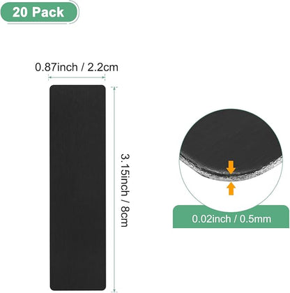 20-Pack Anodized Aluminium Laser Engraved Mount Metal Plate 3x1x0.02 Inch - Image 3
