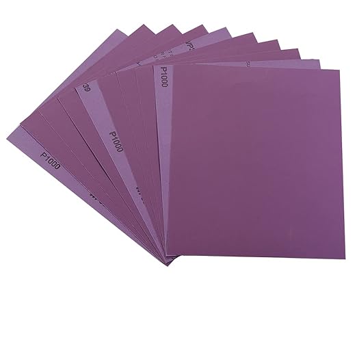 Sandpaper 1000 Grit, Wet Dry Sanding Sheets 9 x 11 Inch, Advanced White Fused by Arilier