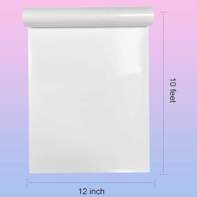 Glitter HTV Heat Transfer Vinyl Rolls- 12" x 10ft. Glitter Iron on Vinyl - Image 2