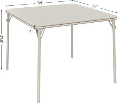 Folding Card Table, 34 Inch Portable Square Game Table - Image 3