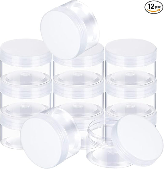 SATINIOR 12 Pack Plastic Container Jars by SATINIOR