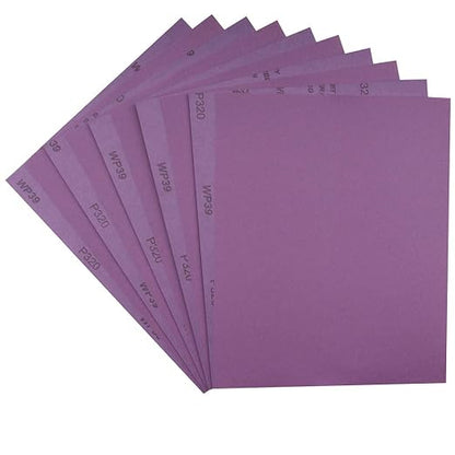 Sandpaper 320 Grit, Wet Dry Sanding Sheets, High Performance White Fused by MAXMAN