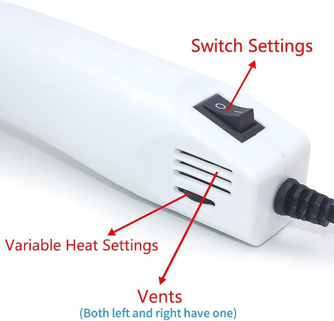 mofa Temp Regulation Heat gun, 6.6ft Cable 300W Hot Air Gun - Image 4