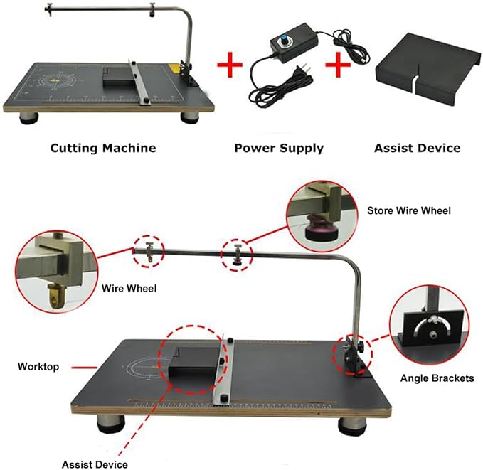 Tabletop Hot Wire Foam Cutter Hot Wire Cutter 22.8x15in Foam Sponge Cutting - Image 4