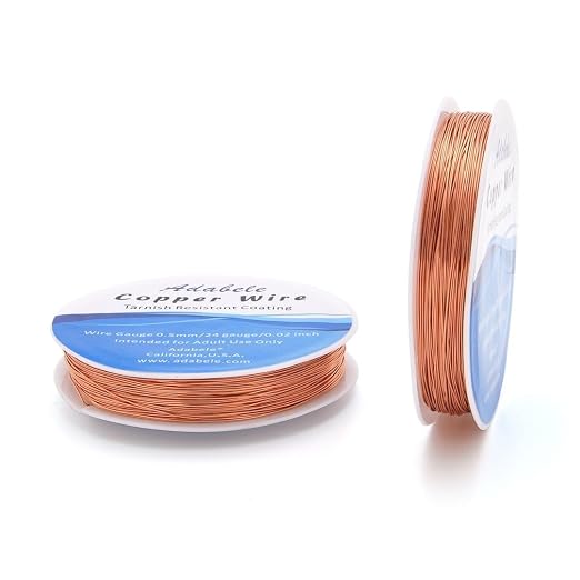 Adabele 295 Feet Premium Tarnish Resistant Round Bare Raw Jewelry Copper Wire by AdabeleLLC