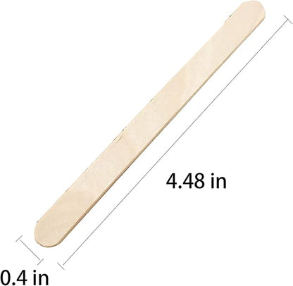 50PCS DIY Craft Sticks Ice Cream Sticks Natural Wooden Ice Cream Sticks 4.5 - Image 2