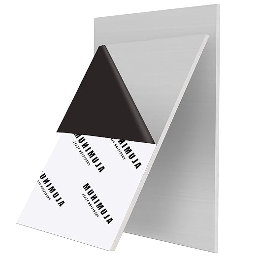 2Pack Aluminum Sheet & Plates 8 x 12 x 1/8 Inch, 6061 Heavy Duty Aluminum Sheets by AODESTINY
